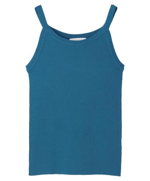 Green　Parks（グリーンパークス）の「アメスリニットタンク（タンクトップ・レディース・ブラック/ブルー/グリーン/グレイッシュベージュ・FREE）」の12枚目の写真