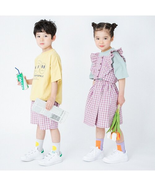 BREEZE(ブリーズ)の「WEB限定 ギンガムチェックパンツ(その他パンツ・キッズ・ブラック/ラベンダー/オレンジ・130/140/70/110/80/120/100/90)」の20枚目の写真