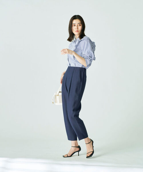 NOLLEY’S（ノーリーズ）の「パール釦フリルブラウス（シャツ/ブラウス・レディース・オフホワイト/ブルー系その他7/ラベンダー/サックスブルー・38）」の18枚目の写真