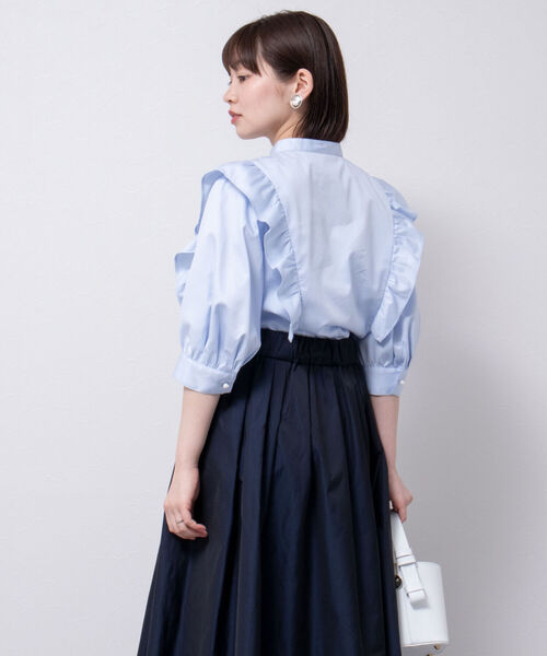 高い信頼 厚い信頼 セール】パール釦フリルブラウス（シャツ/ブラウス）｜NOLLEY'S シャツ+ブラウス(長袖+七分)