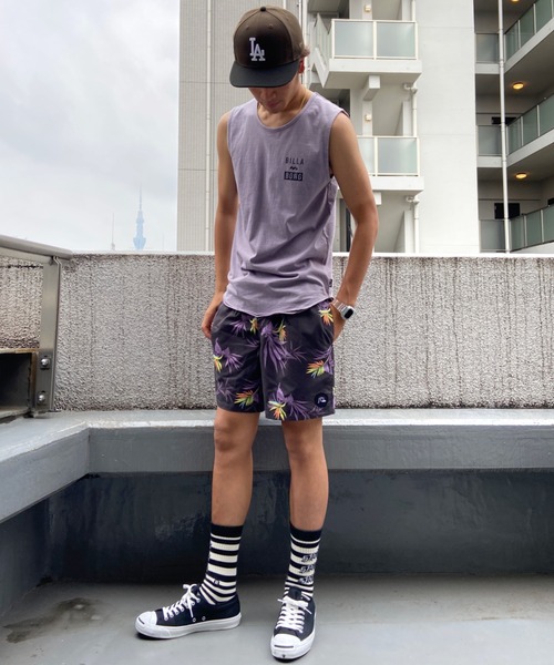 BILLABONG(ビラボン)の「BILLABONG/ビラボン ブランドロゴ レギュラーフィット バックプリントタンクトップ BC011-353(タンクトップ・メンズ・ホワイト/パープル/ブラック・M/L/XL)」の18枚目の写真
