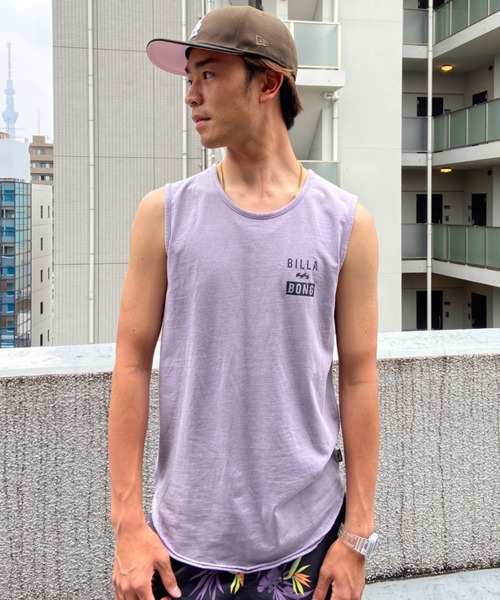 BILLABONG(ビラボン)の「BILLABONG/ビラボン ブランドロゴ レギュラーフィット バックプリントタンクトップ BC011-353(タンクトップ・メンズ・ホワイト/パープル/ブラック・M/L/XL)」の12枚目の写真