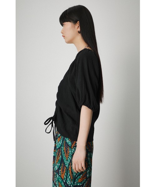 AZUL by moussy（アズールバイマウジー）の「2WAY SHIRRING PUFF BLOUSE/２WAYシャーリングパフブラウス（シャツ/ブラウス・レディース・オレンジ系その他/ブラック/アイボリー/カーキ・SMALL/MEDIUM）」の20枚目の写真