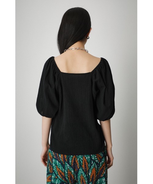 AZUL by moussy（アズールバイマウジー）の「2WAY SHIRRING PUFF BLOUSE/２WAYシャーリングパフブラウス（シャツ/ブラウス・レディース・オレンジ系その他/ブラック/アイボリー/カーキ・SMALL/MEDIUM）」の21枚目の写真