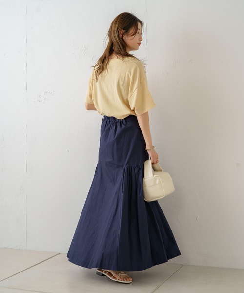 Kastane（カスタネ）の「【Yuri Hanamoriコラボ】ボリュームロングスカート（スカート・レディース・ネイビー/オフホワイト・FREE）」の19枚目の写真