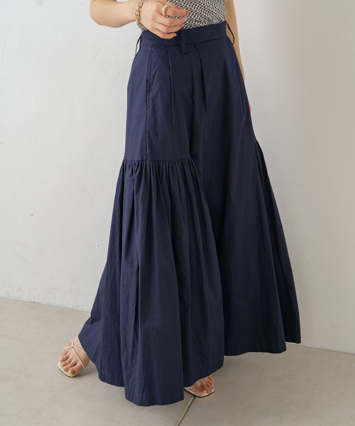 Kastane（カスタネ）の「【Yuri Hanamoriコラボ】ボリュームロングスカート（スカート・レディース・ネイビー/オフホワイト・FREE）」の21枚目の写真