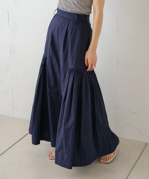 Kastane（カスタネ）の「【Yuri Hanamoriコラボ】ボリュームロングスカート（スカート・レディース・ネイビー/オフホワイト・FREE）」の22枚目の写真