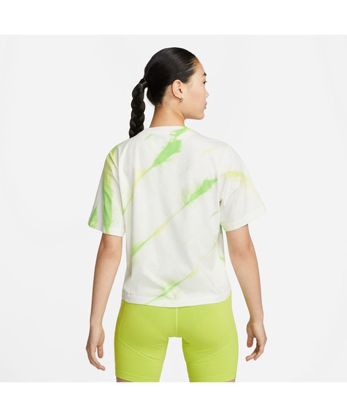 NIKE（ナイキ）の「ナイキ NIKE ナイキ ウィメンズ NSW ボクシー オプチミズム S/S Tシャツ（Tシャツ/カットソー・レディース・パープル/ピンク×イエロー・XL/M/L/S）」の3枚目の写真
