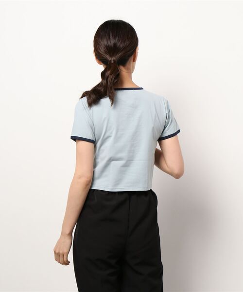 ANDGEEBEE(アンジービー)の「パイピングミニT(Tシャツ/カットソー・レディース・ホワイト/ブルー・MEDIUM)」の18枚目の写真