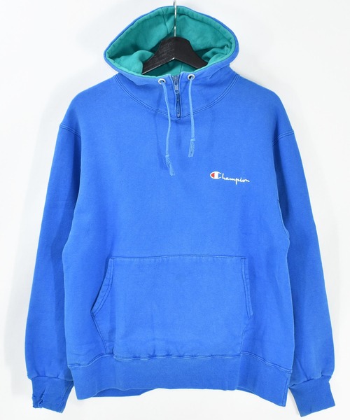 ヴィンテージ古着 Champion チャンピオン ロゴ ネックジップ パーカー Usa製 パーカー Champion チャンピオン のファッション通販 Zozotown