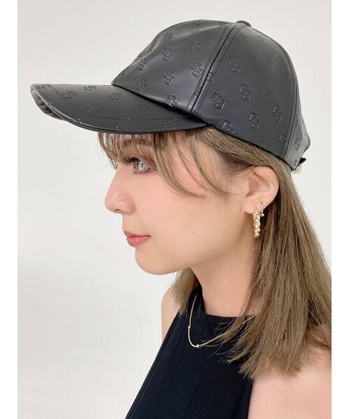 GYDA(ジェイダ)の「GG PATTERNエンボスキャップ(キャップ・レディース・オフホワイト/ブラック・FREE)」の11枚目の写真