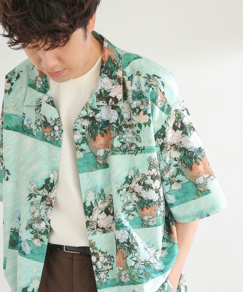 SENSE OF PLACE by URBAN RESEARCH（センスオブプレイスバイアーバンリサーチ）の「『別注』『ユニセックス』グラフィックアートシャツB（シャツ/ブラウス・メンズ・ミント・LARGE/MEDIUM）」の2枚目の写真