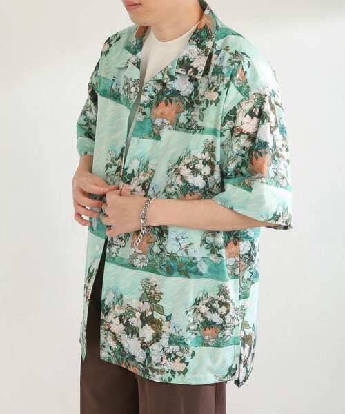 SENSE OF PLACE by URBAN RESEARCH（センスオブプレイスバイアーバンリサーチ）の「『別注』『ユニセックス』グラフィックアートシャツB（シャツ/ブラウス・メンズ・ミント・LARGE/MEDIUM）」の3枚目の写真