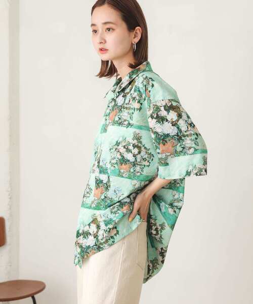 SENSE OF PLACE by URBAN RESEARCH（センスオブプレイスバイアーバンリサーチ）の「『別注』『ユニセックス』グラフィックアートシャツB（シャツ/ブラウス・メンズ・ミント・LARGE/MEDIUM）」の10枚目の写真