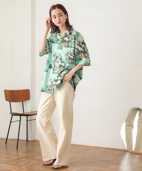 SENSE OF PLACE by URBAN RESEARCH（センスオブプレイスバイアーバンリサーチ）の「『別注』『ユニセックス』グラフィックアートシャツB（シャツ/ブラウス・メンズ・ミント・LARGE/MEDIUM）」の8枚目の写真