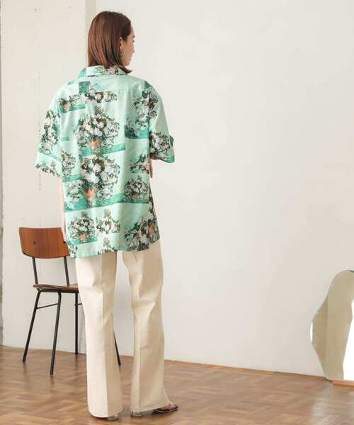 SENSE OF PLACE by URBAN RESEARCH（センスオブプレイスバイアーバンリサーチ）の「『別注』『ユニセックス』グラフィックアートシャツB（シャツ/ブラウス・メンズ・ミント・LARGE/MEDIUM）」の7枚目の写真