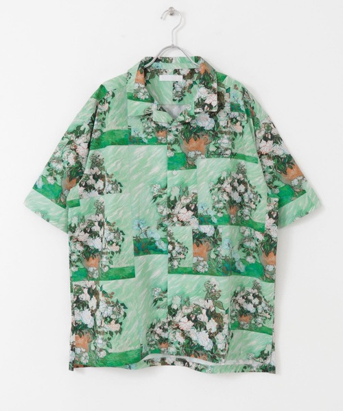 SENSE OF PLACE by URBAN RESEARCH（センスオブプレイスバイアーバンリサーチ）の「『別注』『ユニセックス』グラフィックアートシャツB（シャツ/ブラウス・メンズ・ミント・LARGE/MEDIUM）」の22枚目の写真