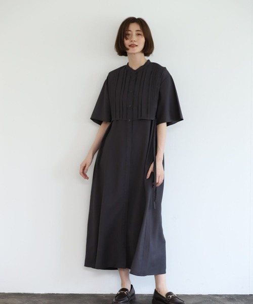 ブラックピースナウ| ジレワンピース【M】 アシメントリー レイヤード ゴシック A part by（アパートバイ）の「【今年も登場】ピンタック