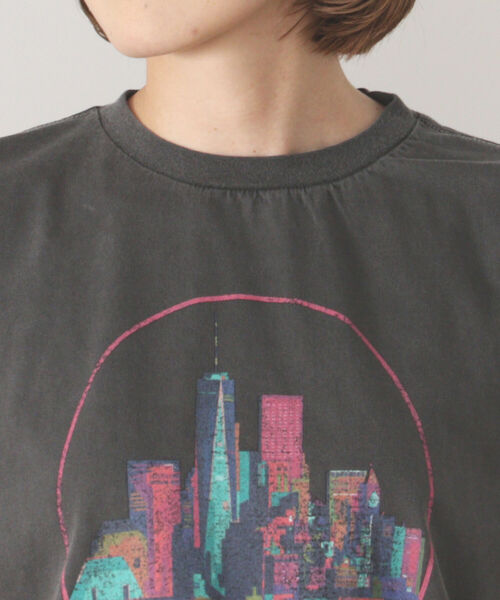 BEAMS HEART（ビームスハート）の「BEAMS HEART / カラフル プリント Tシャツ（Tシャツ/カットソー・レディース・オフホワイト/ブラック系その他4/ブルー・FREE）」の14枚目の写真