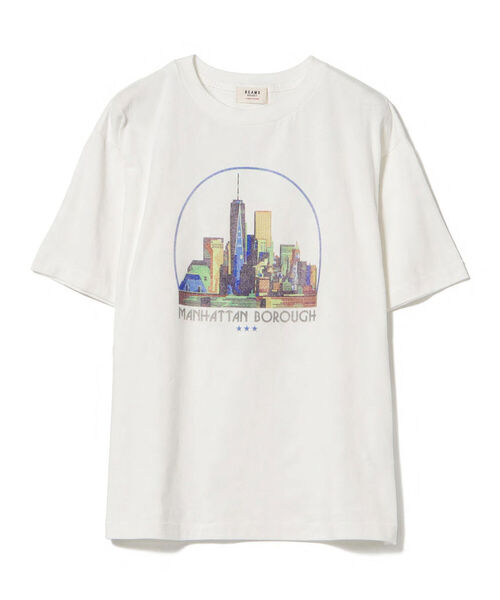 BEAMS HEART（ビームスハート）の「BEAMS HEART / カラフル プリント Tシャツ（Tシャツ/カットソー・レディース・オフホワイト/ブラック系その他4/ブルー・FREE）」の21枚目の写真