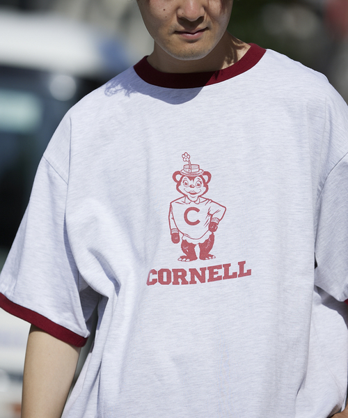 JOURNAL STANDARD relume(ジャーナルスタンダード レリューム)の「【CORNELL / コーネル】別注 カレッジプリントTシャツ 2(Tシャツ/カットソー・メンズ・ホワイト/ライトグレー/ネイビー/キャメル/バーガンディー・MEDIUM/LARGE)」の1枚目の写真