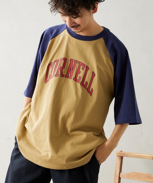 JOURNAL STANDARD relume(ジャーナルスタンダード レリューム)の「【CORNELL / コーネル】別注 カレッジプリントTシャツ 2(Tシャツ/カットソー・メンズ・ホワイト/ライトグレー/ネイビー/キャメル/バーガンディー・MEDIUM/LARGE)」の4枚目の写真