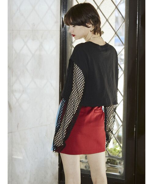 jouetie（ジュエティ）の「オーバーメッシュトップス（Tシャツ/カットソー・レディース・ブラック/グリーン/パープル/パープル系その他3/アイボリー/オレンジ/ライトブルー/レッド・MEDIUM）」の12枚目の写真