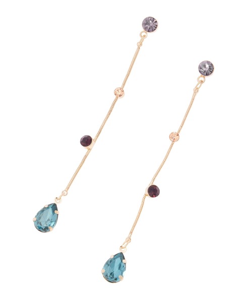 Edit Sheen(エディットシーン)の「カラフル4連ビジューピアス(ピアス(両耳用)・レディース・ピンク/オレンジ/ブルー・FREE)」の10枚目の写真