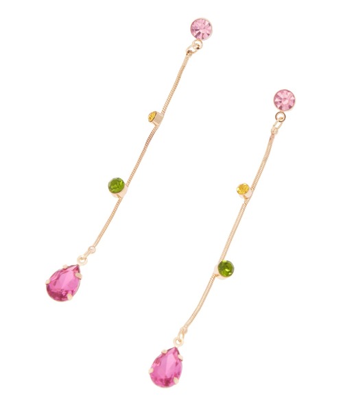 Edit Sheen(エディットシーン)の「カラフル4連ビジューピアス(ピアス(両耳用)・レディース・ピンク/オレンジ/ブルー・FREE)」の15枚目の写真