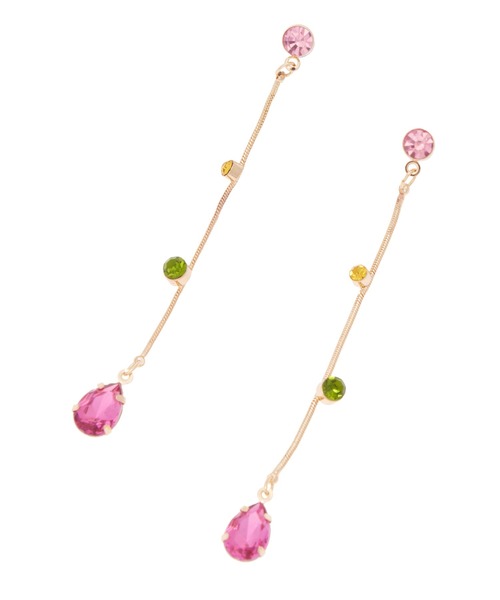 Edit Sheen(エディットシーン)の「カラフル4連ビジューピアス(ピアス(両耳用)・レディース・ピンク/オレンジ/ブルー・FREE)」の18枚目の写真