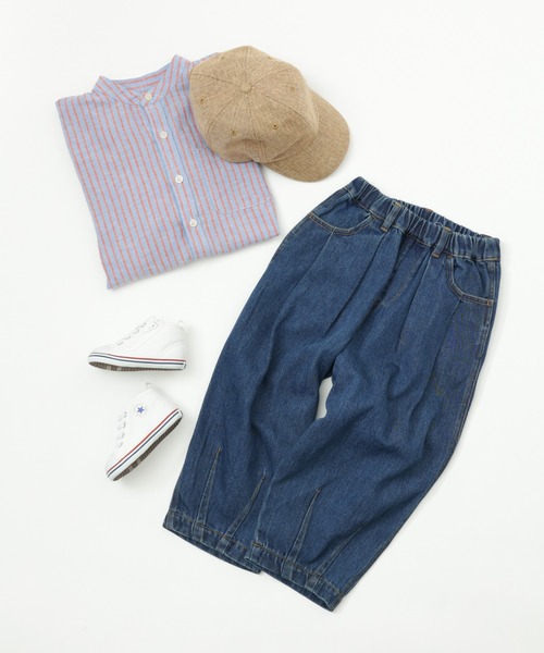 CIAOPANIC TYPY（チャオパニックティピー）の「【KIDS】甘織りボリュームデニムパンツ（デニムパンツ・キッズ・ブラック/ネイビー・SMALL/MEDIUM/LARGE/X-LARGE/XX-LARGE）」の7枚目の写真