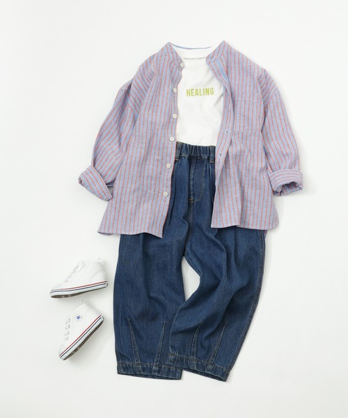 CIAOPANIC TYPY（チャオパニックティピー）の「【KIDS】甘織りボリュームデニムパンツ（デニムパンツ・キッズ・ブラック/ネイビー・SMALL/MEDIUM/LARGE/X-LARGE/XX-LARGE）」の8枚目の写真