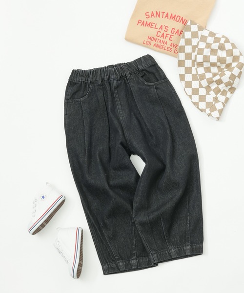 CIAOPANIC TYPY（チャオパニックティピー）の「【KIDS】甘織りボリュームデニムパンツ（デニムパンツ・キッズ・ブラック/ネイビー・SMALL/MEDIUM/LARGE/X-LARGE/XX-LARGE）」の6枚目の写真
