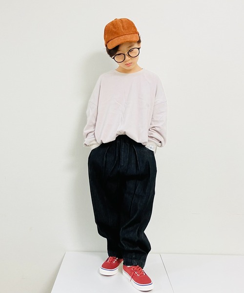 CIAOPANIC TYPY（チャオパニックティピー）の「【KIDS】甘織りボリュームデニムパンツ（デニムパンツ・キッズ・ブラック/ネイビー・SMALL/MEDIUM/LARGE/X-LARGE/XX-LARGE）」の20枚目の写真