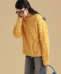 Ray BEAMS | Ray BEAMS / フリンジ ハイネック ニット(ニット/セーター)