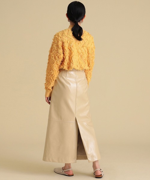 Ray BEAMS(レイビームス)の「Ray BEAMS / フリンジ ハイネック ニット(ニット/セーター・レディース・ブラック/オフホワイト/イエロー・ONE SIZE)」の20枚目の写真