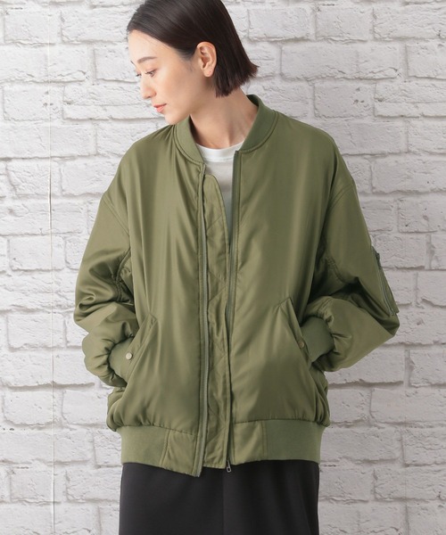 LEPSIM（レプシィム）の「MA-1中綿ブルゾン　353965（ブルゾン・レディース・グレイッシュベージュ/カーキ/ブラック・FREE）」の13枚目の写真
