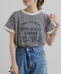 PUAL CE CIN | ガーゼ天竺カレッジロゴTシャツ(Tシャツ/カットソー)