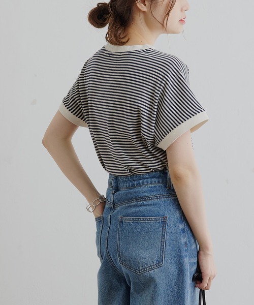 PUAL CE CIN(ピュアルセシン)の「ガーゼ天竺カレッジロゴTシャツ(Tシャツ/カットソー・レディース・チャコールグレー/その他/ナチュラル・FREE)」の15枚目の写真