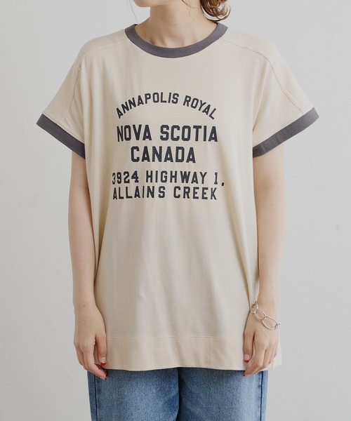 PUAL CE CIN(ピュアルセシン)の「ガーゼ天竺カレッジロゴTシャツ(Tシャツ/カットソー・レディース・チャコールグレー/その他/ナチュラル・FREE)」の18枚目の写真