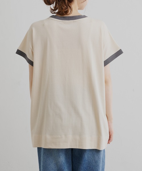 PUAL CE CIN(ピュアルセシン)の「ガーゼ天竺カレッジロゴTシャツ(Tシャツ/カットソー・レディース・チャコールグレー/その他/ナチュラル・FREE)」の20枚目の写真