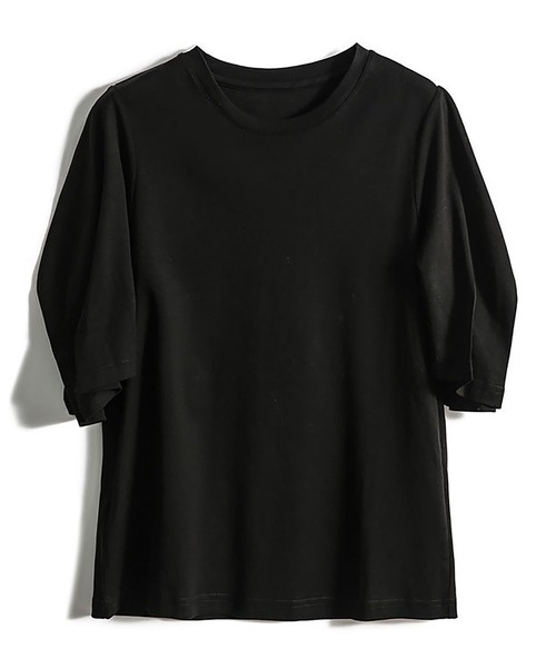 LOPASS（ロパス）の「ボリュウームスリーブTシャツ（Tシャツ/カットソー・レディース・ブラック/ホワイト・L/M）」の6枚目の写真