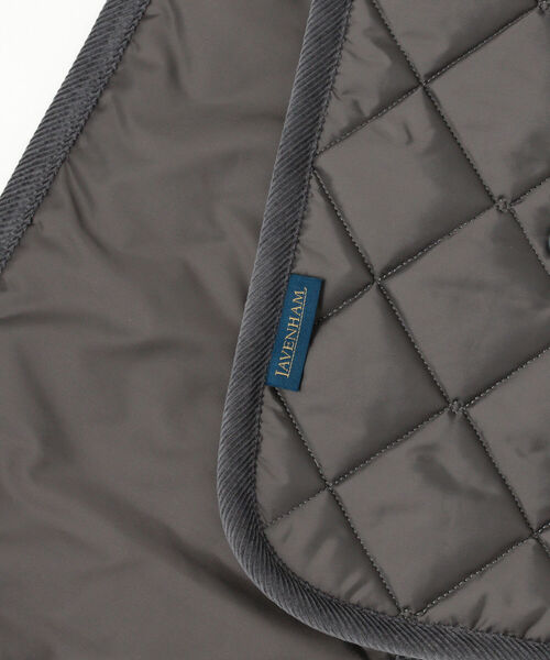 LAVENHAM キルティングマフラー ブラック LAVENHAM（ラベンハム）の「LAVENHAM × BEAMS LIGHTS / 別注
