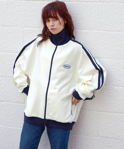 FFEIN(フェイン)の「【FFEIN/フェイン】TRACK JACKET / サイドライン オーバル ワッペン 刺繍 トラックジャケット ジャージ【WEB限定】(ジャージ・メンズ・ブラック/オフホワイト/オレンジ/A・MEDIUM/LARGE/X-LARGE)」の6枚目の写真