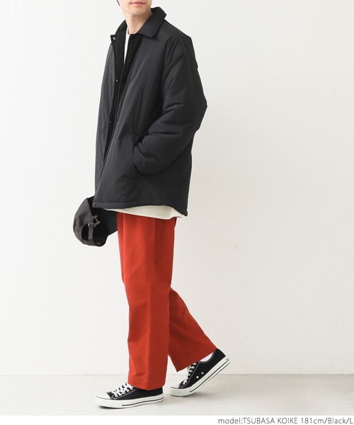 coca(coca)(コカ)の「【WEB限定セール】メンズ中綿コーチジャケット(その他アウター・メンズ・ベージュ/ブラック・M/L/XL)」の7枚目の写真