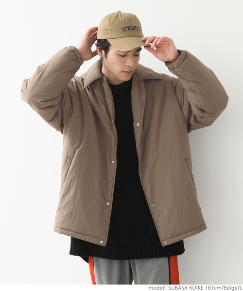 coca(coca)(コカ)の「【WEB限定セール】メンズ中綿コーチジャケット(その他アウター・メンズ・ベージュ/ブラック・M/L/XL)」の9枚目の写真