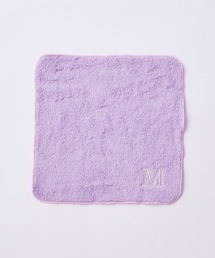 アルファベット刺繍ハンカチ ラベンダー