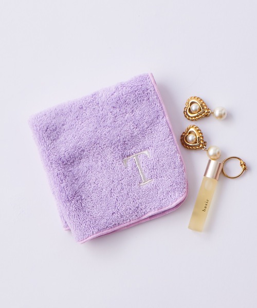 Actually(アクチュアリー)の「アルファベット刺繍ハンカチ ラベンダー(ハンカチ/ハンドタオル・レディース・A/M/H/R/S/Y/N/T/K・フリー)」の8枚目の写真