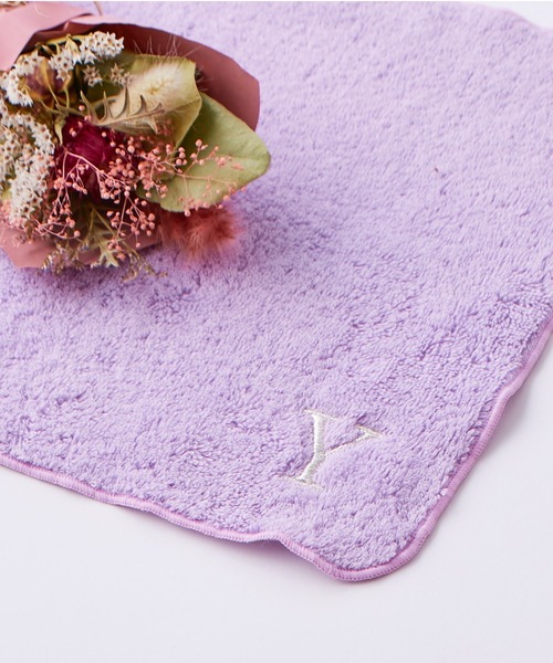 Actually(アクチュアリー)の「アルファベット刺繍ハンカチ ラベンダー(ハンカチ/ハンドタオル・レディース・A/M/H/R/S/Y/N/T/K・フリー)」の9枚目の写真