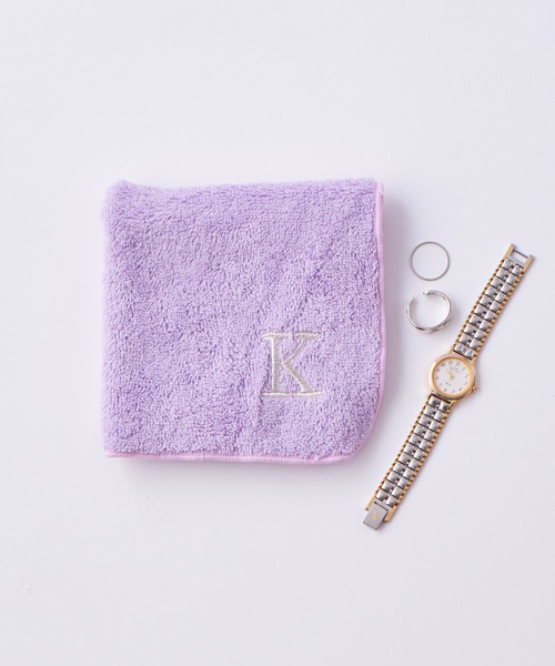 Actually(アクチュアリー)の「アルファベット刺繍ハンカチ ラベンダー(ハンカチ/ハンドタオル・レディース・A/M/H/R/S/Y/N/T/K・フリー)」の15枚目の写真